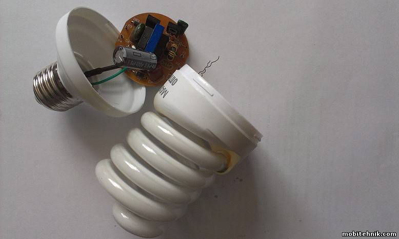 Ремонт энергосберегающих ламп